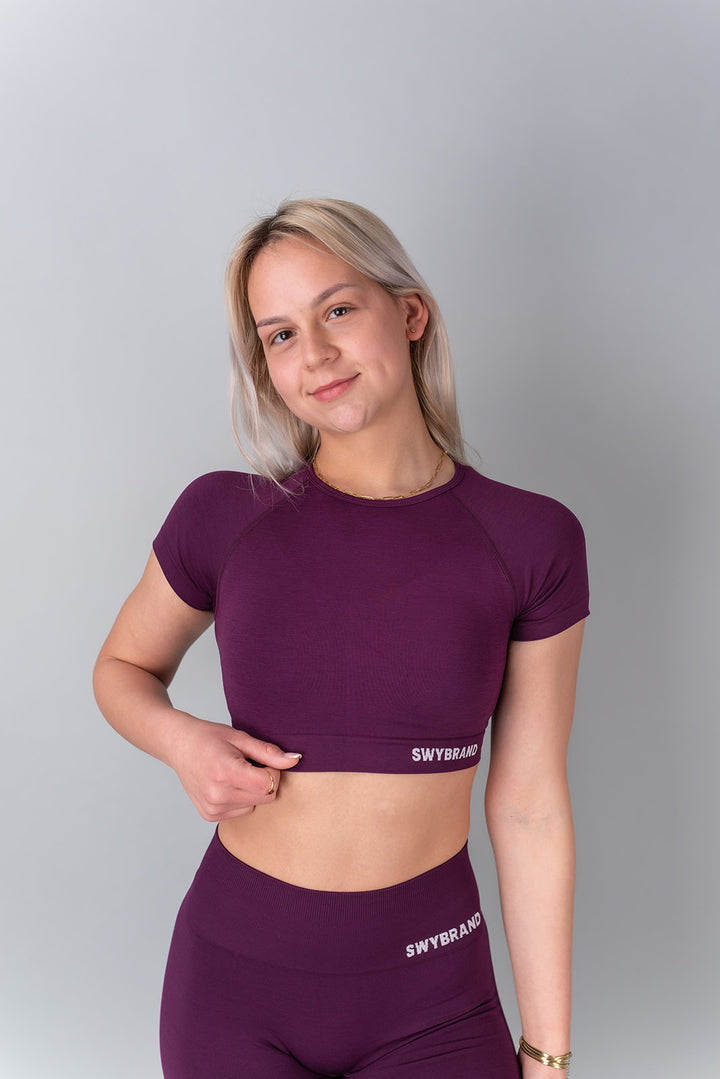 Elevate crop top maniche corte