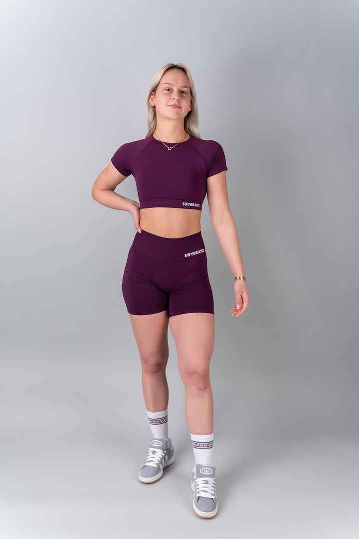 Elevate crop top maniche corte